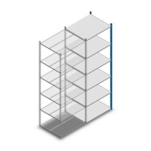 Fachbodenregal Medium Duty 2500x850x700 mm (HxBxT) 6 Ebenen blau Anbauregal