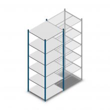 Fachbodenregal Medium Duty 2500x850x800mm (hxbxt) 6 Ebenen blau Anfangsregal
