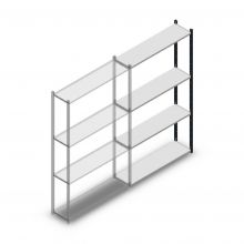 Medium Duty Fachbodenregal 2000x1150x300mm (hxbxt) 4 Ebenen anthrazit Anbauregal