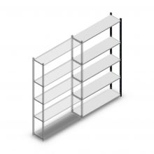 Fachbodenregal Medium Duty 2000x1150x300mm (hxbxt) 5 Ebenen anthrazit Anbauregal