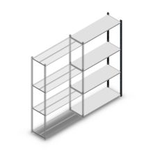 Fachbodenregal Medium Duty 2000x1150x400mm (HxBxT) 4 Ebenen anthrazit Anbauregal