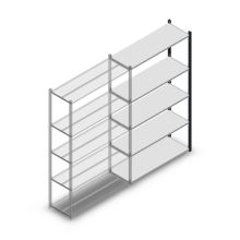 Fachbodenregal Medium Duty 2000x1150x400 mm (HxBxT) 5 Ebenen anthrazit Anbauregal