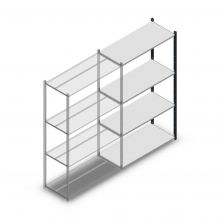 Fachbodenregal Medium Duty 2000x1150x500mm (hxbxt) 4 Ebenen anthrazit Anbauregal