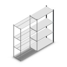 Fachbodenregal Medium Duty 2000x1150x500 mm (HxBxT) 4 Ebenen anthrazit Anbauregal
