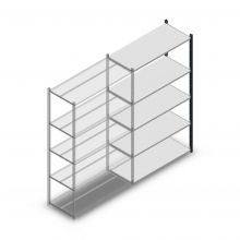 Fachbodenregal Medium Duty 2000x1150x500mm (hxbxt) 5 Ebenen anthrazit Anbauregal