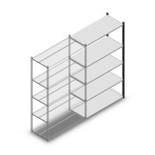 Fachbodenregal Medium Duty 2000x1150x500mm (HxBxT) 5 Ebenen anthrazit Anbauregal