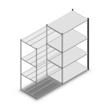 Fachbodenregal Medium Duty 2000x1150x700 mm (HxBxT) 4 Ebenen anthrazit Anbauregal