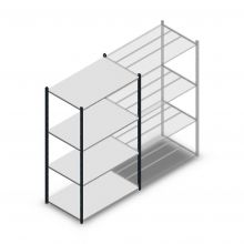 Fachbodenregal Medium Duty 2000x1150x700mm (hxbxt) 4 Ebenen anthrazit Anfangsregal