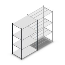 Fachbodenregal Medium Duty 2000x1150x700mm (hxbxt) 4 Ebenen anthrazit Anfangsregal