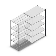 Fachbodenregal Medium Duty 2000x1150x700 mm (HxBxT) 5 Ebenen anthrazit Anbauregal