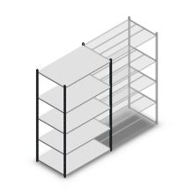 Fachbodenregal Medium Duty 2000x1150x700mm (hxbxt) 5 Ebenen anthrazit Anfangsregal