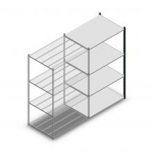 Fachbodenregal Medium Duty 2000x1150x800mm (hxbxt) 4 Ebenen anthrazit Anbauregal