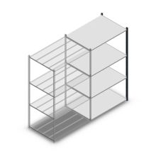 Fachbodenregal Medium Duty 2000x1150x800 mm (HxBxT) 4 Ebenen anthrazit Anbauregal