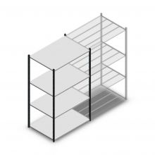 Fachbodenregal Medium Duty 2000x1150x800mm (hxbxt) 4 Ebenen anthrazit Anfangsregal