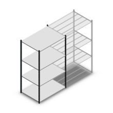 Fachbodenregal Medium Duty 2000x1150x800mm (hxbxt) 4 Ebenen anthrazit Anfangsregal