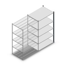 Fachbodenregal Medium Duty 2000x1150x800mm (HxBxT) 5 Ebenen anthrazit Anbauregal