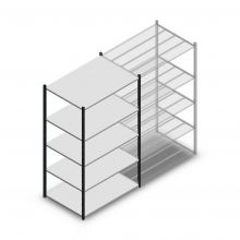 Fachbodenregal Medium Duty 2000x1150x800mm (hxbxt) 5 Ebenen anthrazit Anfangsregal