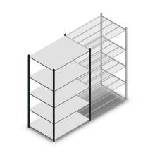 Fachbodenregal Medium Duty 2000x1150x800mm (hxbxt) 5 Ebenen anthrazit Anfangsregal