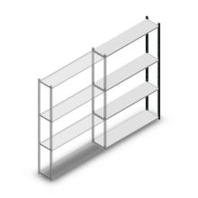 Fachbodenregal Medium Duty 2000x1300x300 mm (HxBxT) 4 Ebenen anthrazit Anbauregal