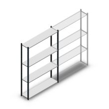 Fachbodenregal Medium Duty 2000x1300x300mm (hxbxt) 4 Ebenen anthrazit Anfangsregal