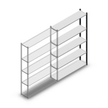 Fachbodenregal Medium Duty 2000x1300x300mm (HxBxT) 5 Ebenen anthrazit Anbauregal