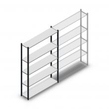 Fachbodenregal Medium Duty 2000x1300x300mm (hxbxt) 5 Ebenen anthrazit Anfangsregal