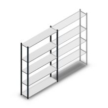 Fachbodenregal Medium Duty 2000x1300x300mm (hxbxt) 5 Ebenen anthrazit Anfangsregal
