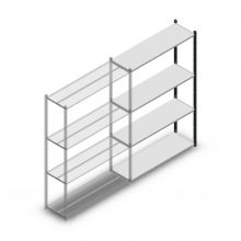 Fachbodenregal Medium Duty 2000x1300x400mm (hxbxt) 4 Ebenen anthrazit Anbauregal