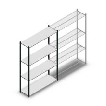 Fachbodenregal Medium Duty 2000x1300x400mm (hxbxt) 4 Ebenen anthrazit Anfangsregal