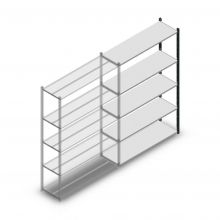 Fachbodenregal Medium Duty 2000x1300x400mm (hxbxt) 5 Ebenen anthrazit Anbauregal