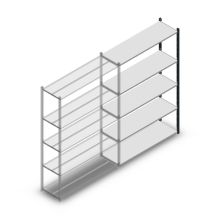Fachbodenregal Medium Duty 2000x1300x400mm (HxBxT) 5 Ebenen anthrazit Anbauregal