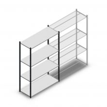 Fachbodenregal Medium Duty 2000x1300x500mm (hxbxt) 4 Ebenen anthrazit Anfangsregal