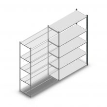 Fachbodenregal Medium Duty 2000x1300x500mm (hxbxt) 5 Ebenen anthrazit Anbauregal