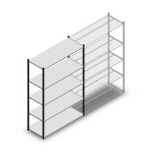 Fachbodenregal Medium Duty 2000x1300x500mm (hxbxt) 5 Ebenen anthrazit Anfangsregal