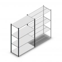 Fachbodenregal Medium Duty 2000x1300x600mm (hxbxt) 4 Ebenen anthrazit Anfangsregal