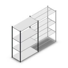 Fachbodenregal Medium Duty 2000x1300x600mm (hxbxt) 4 Ebenen anthrazit Anfangsregal