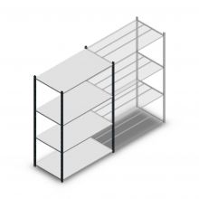 Fachbodenregal Medium Duty 2000x1300x700mm (hxbxt) 4 Ebenen anthrazit Anfangsregal