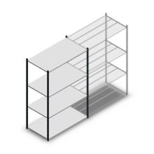 Fachbodenregal Medium Duty 2000x1300x700mm (hxbxt) 4 Ebenen anthrazit Anfangsregal
