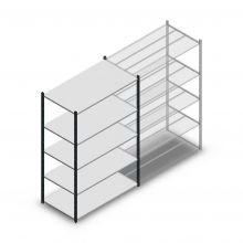 Fachbodenregal Medium Duty 2000x1300x700mm (hxbxt) 5 Ebenen anthrazit Anfangsregal