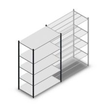 Fachbodenregal Medium Duty 2000x1300x700mm (hxbxt) 5 Ebenen anthrazit Anfangsregal