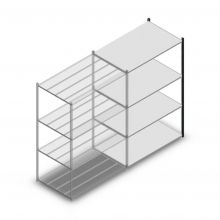 Fachbodenregal Medium Duty 2000x1300x800mm (hxbxt) 4 Ebenen anthrazit Anbauregal