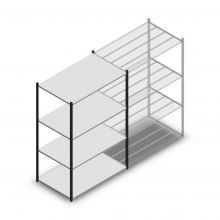 Fachbodenregal Medium Duty 2000x1300x800mm (hxbxt) 4 Ebenen anthrazit Anfangsregal