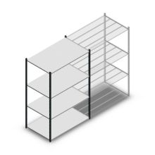 Fachbodenregal Medium Duty 2000x1300x800mm (hxbxt) 4 Ebenen anthrazit Anfangsregal