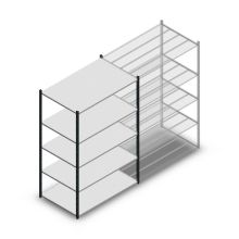 Fachbodenregal Medium Duty 2000x1300x800mm (hxbxt) 5 Ebenen anthrazit Anfangsregal