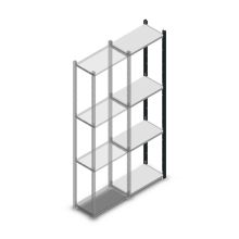 Fachbodenregal Medium Duty 2000x550x300mm (HxBxT) 4 Ebenen anthrazit Anbauregal