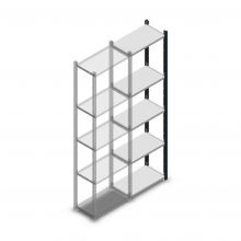 Fachbodenregal Medium Duty 2000x550x300mm (hxbxt) 5 Ebenen anthrazit Anbauregal