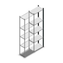 Fachbodenregal Medium Duty 2000x550x300 mm (HxBxT) 5 Ebenen anthrazit Anbauregal