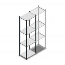 Fachbodenregal Medium Duty 2000x550x400mm (hxbxt) 4 Ebenen anthrazit Anfangsregal