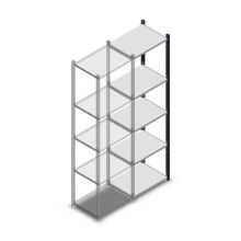 Fachbodenregal Medium Duty 2000x550x400mm (HxBxT) 5 Ebenen anthrazit Anbauregal