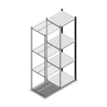 Fachbodenregal Medium Duty 2000x550x500 mm (HxBxT) 4 Ebenen anthrazit Anbauregal